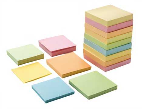 Office post-it notes png sticky notes png colored note pads png memo pad png reminder notes png office stationery png transparent background image