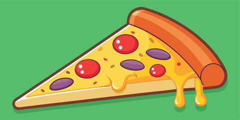 illustration of pizza with cheese