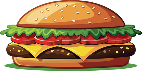 hamburger vector illustration on white background