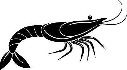 shrimp silhouette victor illustration