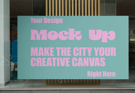 Empty Mockup Display in Valencia Storefront