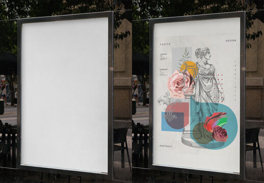 Blank Advertising Mockup Display in Valencia