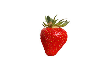 Isolated ripe strawberry on transparent background
