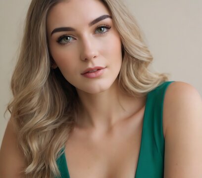 a young blonde woman portraid