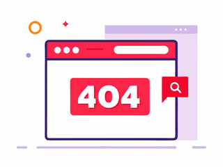 Clean modern 404 page not found template with centered red square and white text
