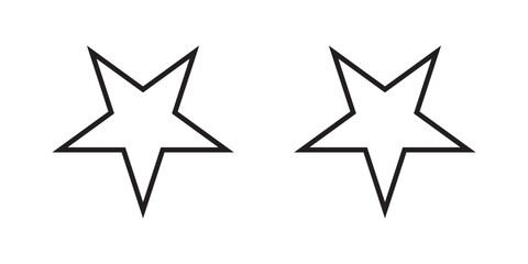 Two simple star shapes appear side by side with a clean transparent background