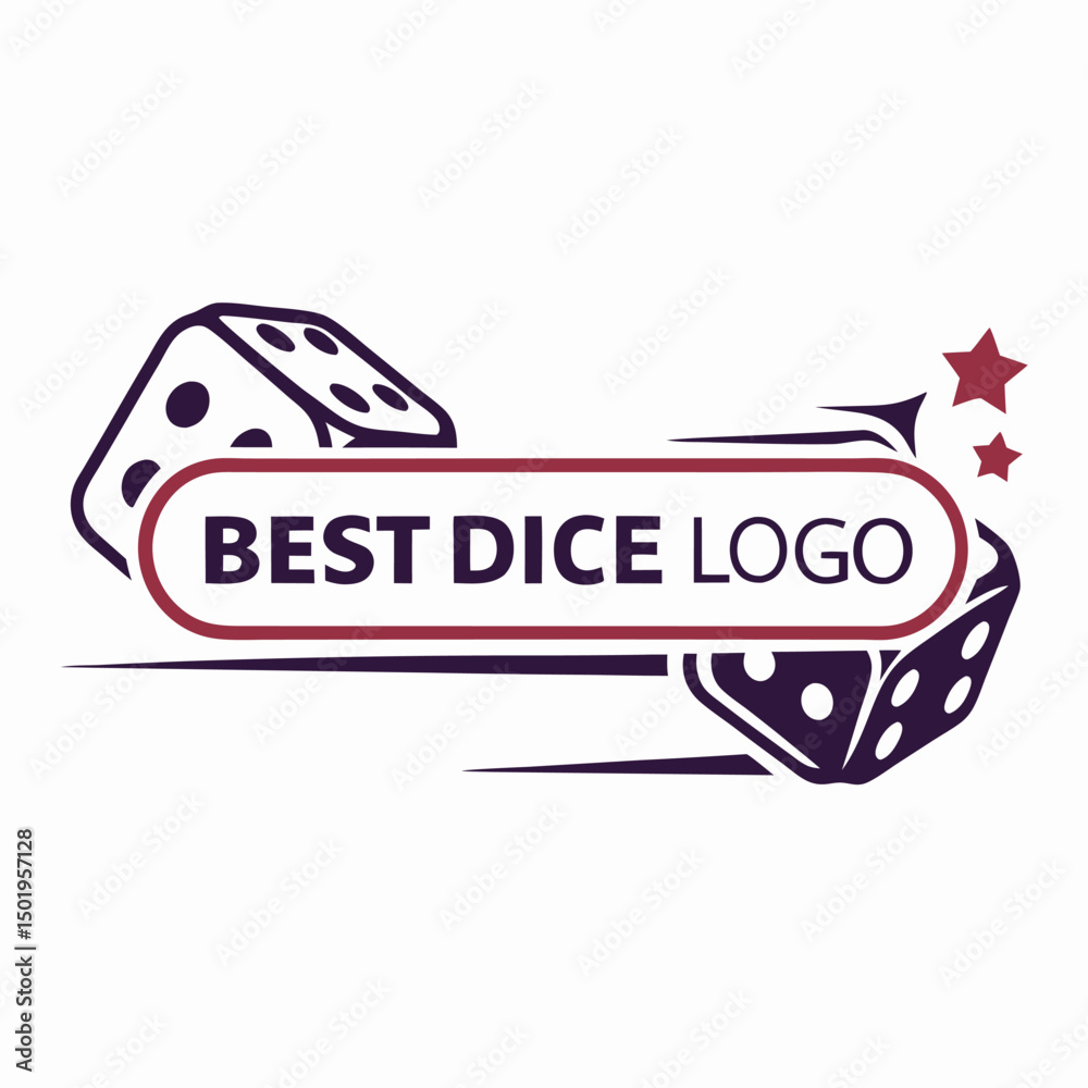 Aufkleber colorful vector illustration of dice logo showcasing creative design elements with dynamic shapes an