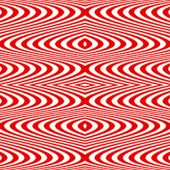 Optical ornament. Seamless pattern. Geometrical backdrop. Op art background. Geometric wallpaper. Modern motif. Linear textile print. Embroidery design. Abstract image. Ethnic vector work.