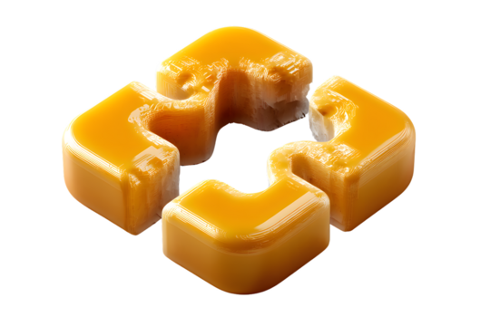 3D Printed Geometric Shapes in Yellow Abstract Design Elements for Creative Projects