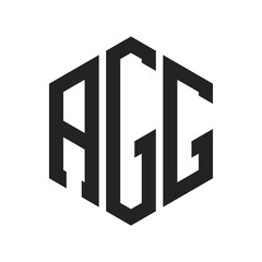 AGG Logo Design. Initial Letter AGG Monogram Logo using Hexagon shape