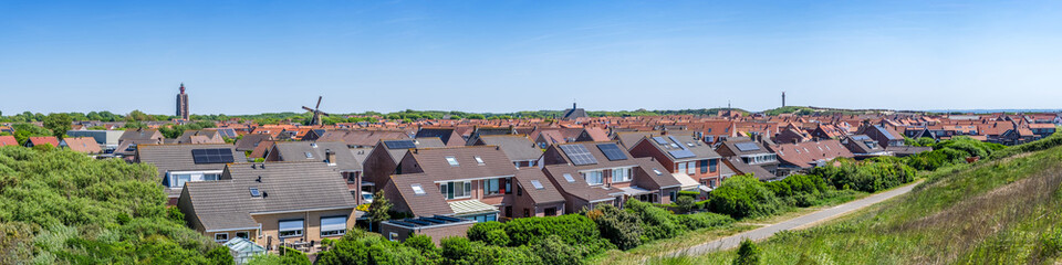 Panoramablick &uuml;ber Westkapelle, Niederlande 