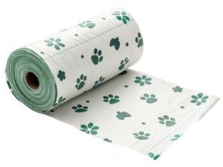 Pet waste bag roll png dog poop bags png biodegradable pet waste bags png disposable poop rolls png eco-friendly waste solution png transparent background