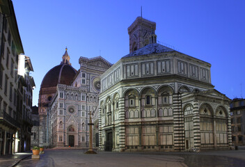 Fototapeta premium The Duomo of Santa Maria del Fiore and the Baptistry, Florence, Italy
