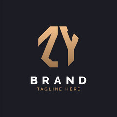 ZY Logo Design. Modern, Minimal, Elegant and Luxury ZY Logo. Alphabet Letter ZY Logo Design for Brand Corporate Business Identity.