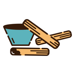 Churros with chocolcate icon