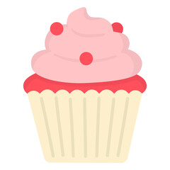 Cupcake candy swirl topping flat