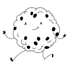 Cute cookie filled-stroke