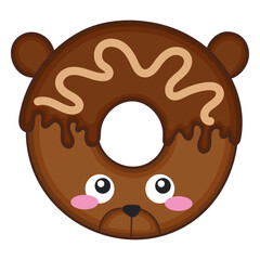 Bear donut kawaii