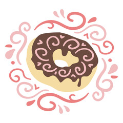 Donut sweet dessert swirls