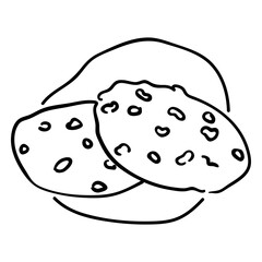 Chocolate chips cookie stroke