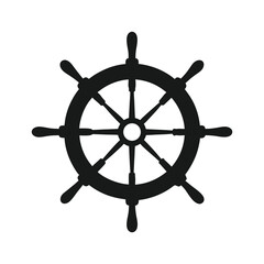Cruise ship wheel helm silhouette illustration, Cruise ship wheel helm silhouette vector 