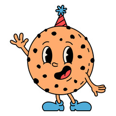 Cookie retro cartoon birthday