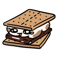 Smore cartoon chocolate