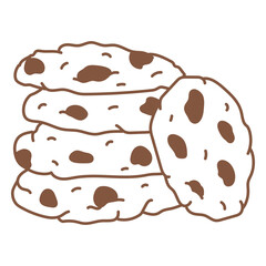 Cookie with chocolate chips
