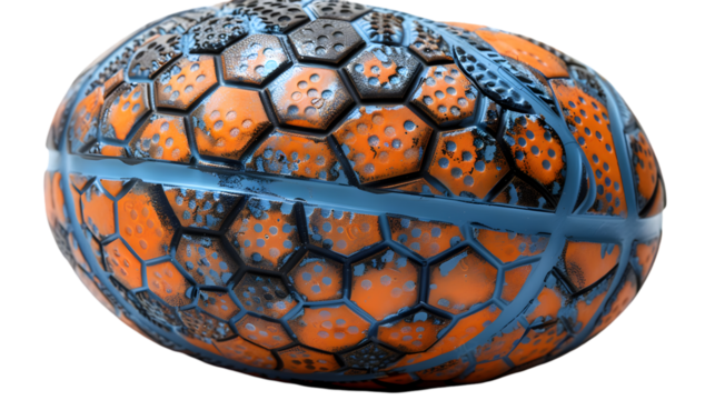 Worn Basketball Closeup.