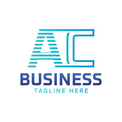 AC Logo Design. Sleek Modern Letter AC Logo for Business