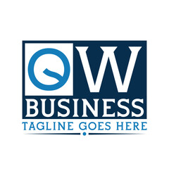 QW Logo. Letter QW Business Logo Design