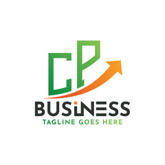 CP Finance Logo. Letter CP Logo Business Success. CP Growth Arrow Financial Success Logo Design