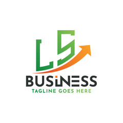 LS Finance Logo. Letter LS Logo Business Success. LS Growth Arrow Financial Success Logo Design
