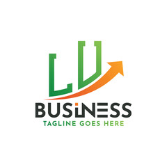 LU Finance Logo. Letter LU Logo Business Success. LU Growth Arrow Financial Success Logo Design