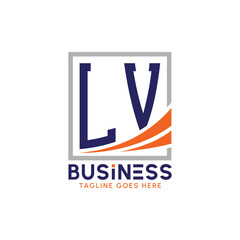 Letter LV Business Logo. Modern LV Logo for Corporate Branding. LV Growth Success Logo