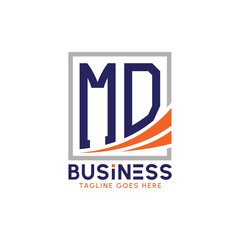 Letter MD Business Logo. Modern MD Logo for Corporate Branding. MD Growth Success Logo