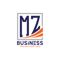 Letter MZ Business Logo. Modern MZ Logo for Corporate Branding. MZ Growth Success Logo