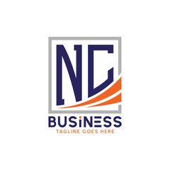 Letter NC Business Logo. Modern NC Logo for Corporate Branding. NC Growth Success Logo