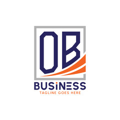 Letter OB Business Logo. Modern OB Logo for Corporate Branding. OB Growth Success Logo