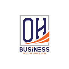 Letter OH Business Logo. Modern OH Logo for Corporate Branding. OH Growth Success Logo