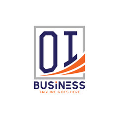 Letter OI Business Logo. Modern OI Logo for Corporate Branding. OI Growth Success Logo