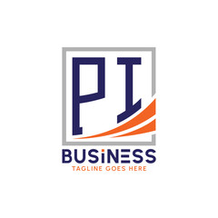 Letter PI Business Logo. Modern PI Logo for Corporate Branding. PI Growth Success Logo