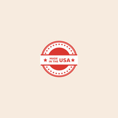 Made in the USA icon flat vector design. 