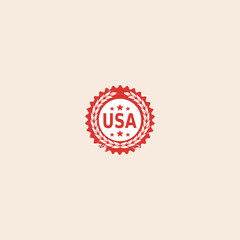 Made in the USA icon flat vector design. 
