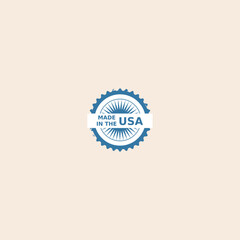 Made in the USA icon flat vector design. 