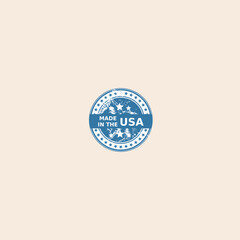 Made in the USA icon flat vector design. 