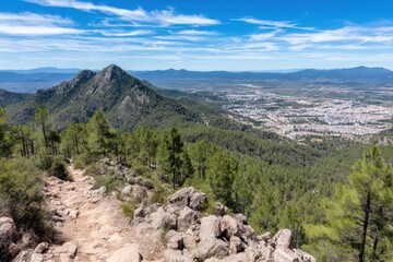 The landscape of Sierra de Irta National Park in Spain features a hiking trail