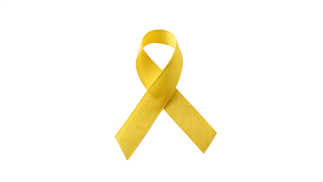 yellow awareness ribbon