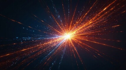 Obraz premium Abstract Burst of Light and Energy A Digital Art Creation