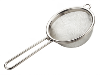 Sifter png kitchen sifter png flour sifter tool png baking sieve png mesh strainer png cooking utensil png transparent background